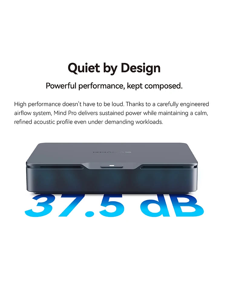 Khadas Mind Pro, AI Mini PC 180 TOPS, Intel Ultra X7 358H, Arc B390, 64GB+2TB, 7.98Wh Battery, Wi-Fi 7, BT 6.0, for Gaming/Offic