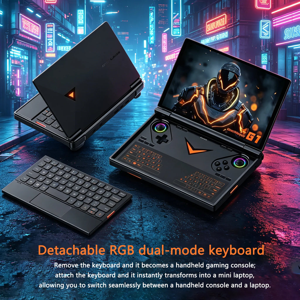 OneXPlayer G1 8.8" AMD Ryzen AI 9 HX 370 Handheld Gaming Console 2-in-1 Laptop Portable UMPC with Magnetic Keyboard