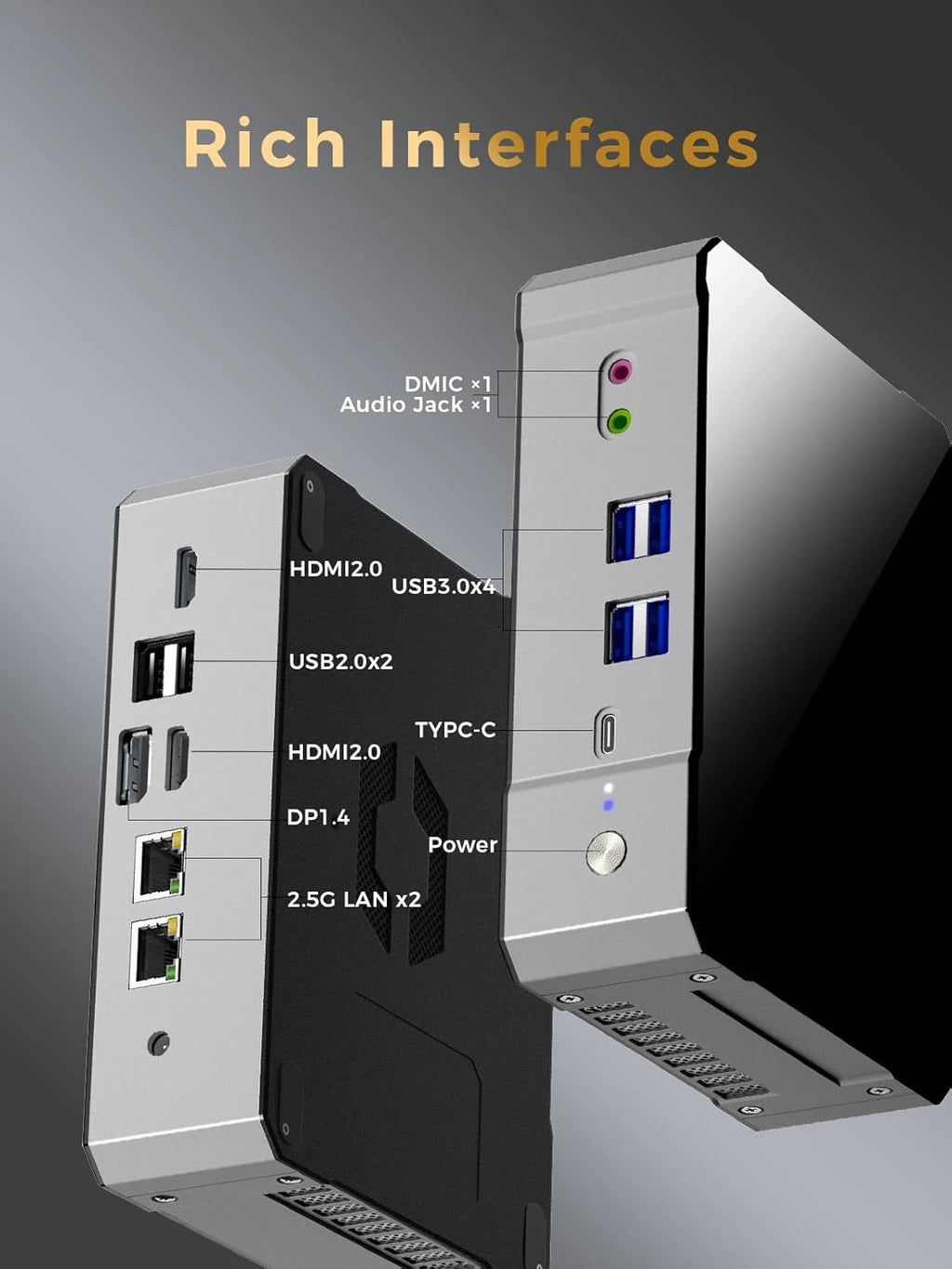 13Th Gen Mini Gaming PC Windows 11 Intel Core i9 13900H DDR5 PCIE4.0 Gamer Office Desktop Mini Computer Quad 4K Displays Wifi6