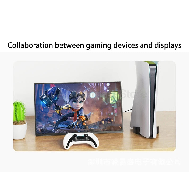 18.5 Inch Wireless/Wire Portable Monitor Smart Screen With 5GHz WiFi For Laptop Phone U Disk Video Playback Multi Screen Display