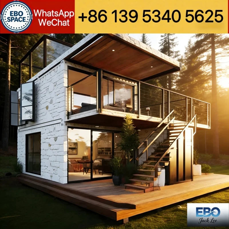 20ft Folding Capsule Cabin Multi-Bedroom Prefabricated House Customized Long-Life Luxury Mobile Container