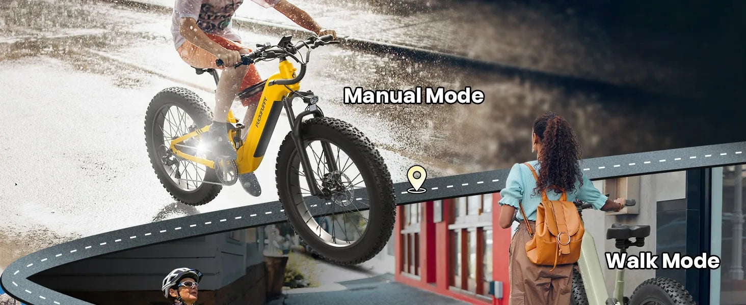 Electric Bike 960W, 48V 20AH Full Suspension Fat Tire Mountain E-Bike 80 Miles