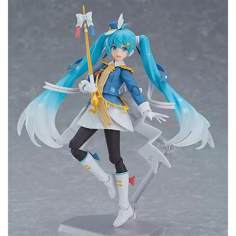 100% Original Figma EX060 Snow Miku Snow Parade Ver In Stock Anime Action Collection Figures Model Toys