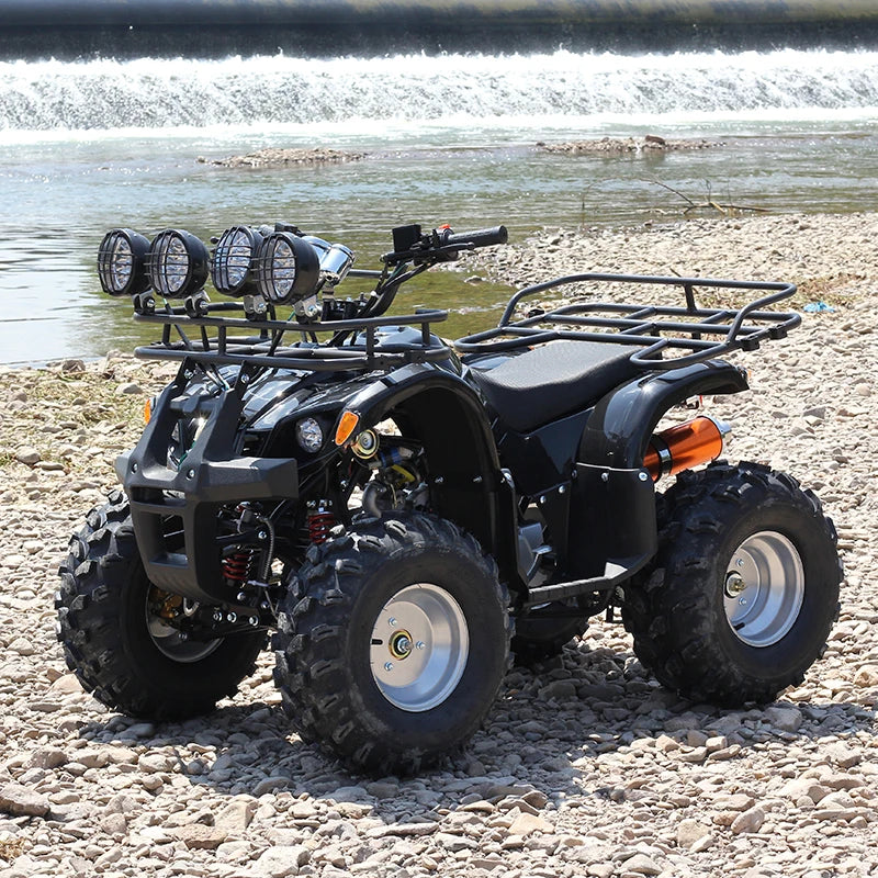 For200cc Chinese Sports Quad Bike ATV 4x4 Automatic UTV Oil Cooled CVT Big Bull 10 Inch Alloy Rims Adult Buggy Chain Drive 4-Str