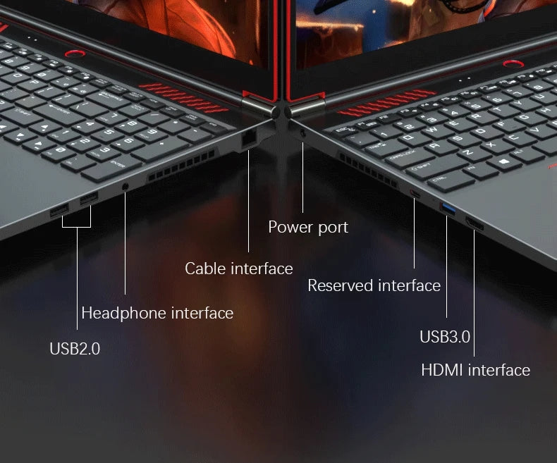 Oushedi Gaming Laptop Computer Intel Core i9-13900H NVIDIA RTX 4050 6G 16 Inch IPS 2*DDR5 MAX 64GB 2*M.2 PCIE SSD WIFI Windows11