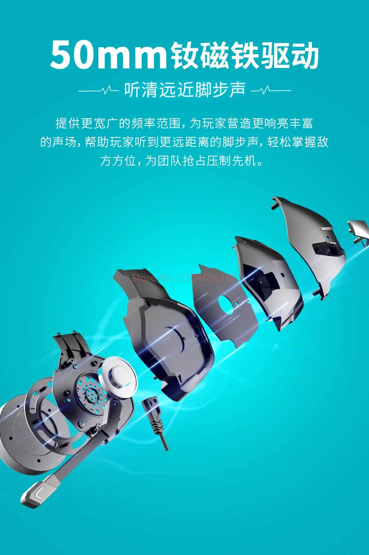 Hot Moeyu Hatsune Miku Esports Heart Series Anime Esports Headset Mechanic Surround Sound Wired Headset Christmas Gift Toy
