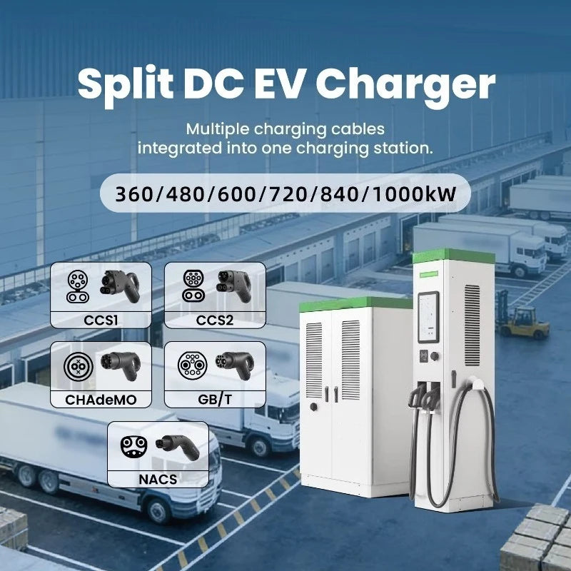 480kW Split Level 3 DC Fast EV Charger Station 3 Phase Charging Station for Electric Vehicles
