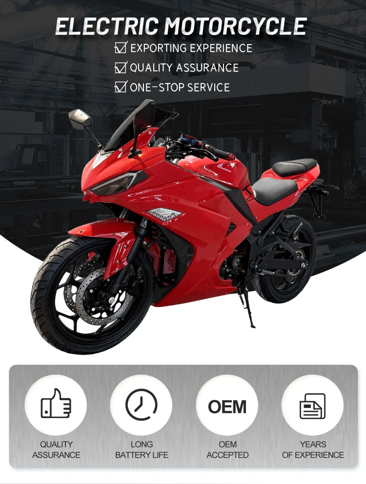 D185 5000W 72V  Electric Adult and Long Range 80km Electric  Racing Motorcycle