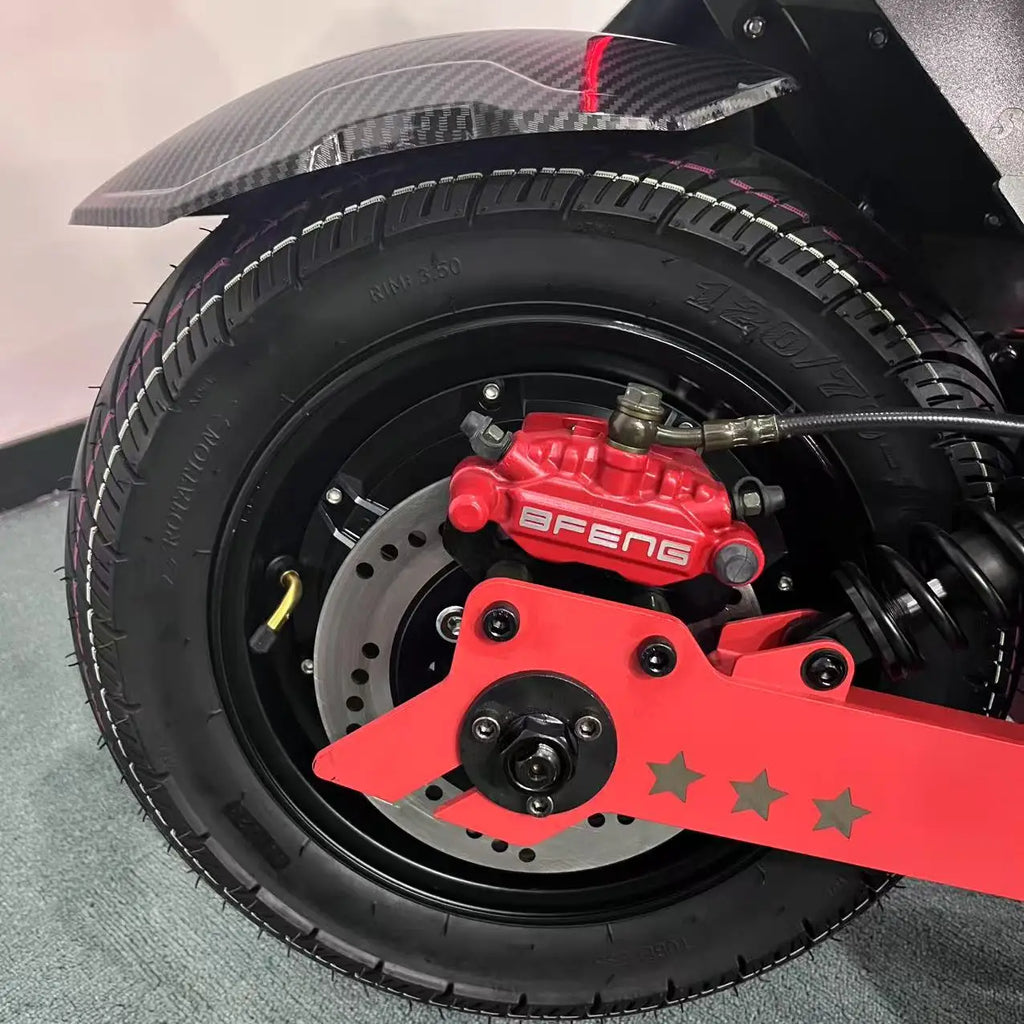 NFC Start 72V 15000W 150A 180A Fast Speed 110-140KM 70-90Mile Electric Scooter 16 Inch Fat Tire E Scooters with Steering Damper