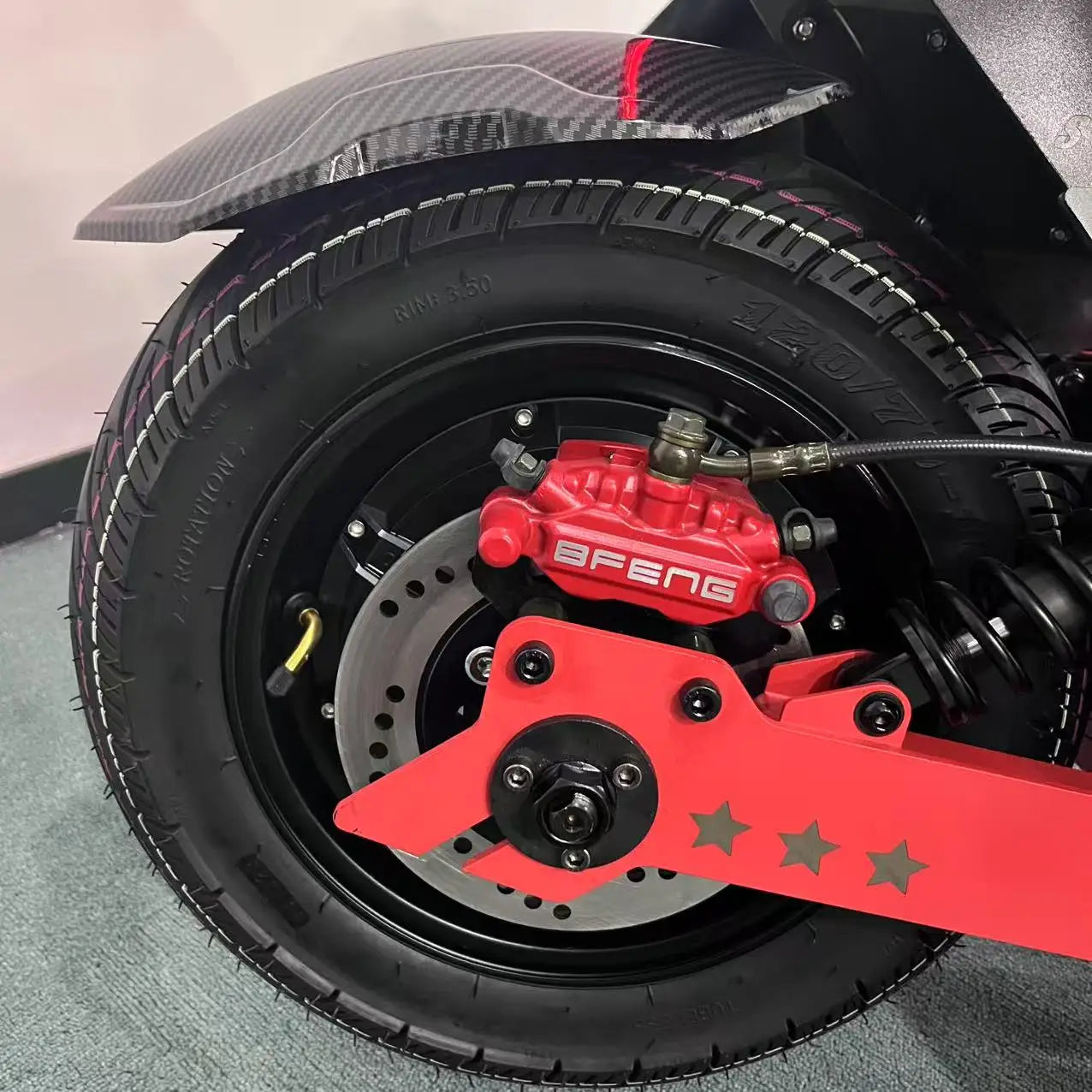 NFC Start 72V 15000W 150A 180A Fast Speed 110-140KM 70-90Mile Electric Scooter 16 Inch Fat Tire E Scooters with Steering Damper