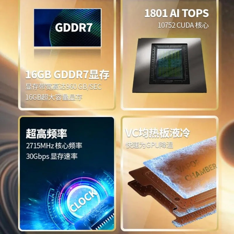RTX 5080 X3 Sunday night, Super Ice Dragon 16G DLSS 4 desktop graphics card, computer design computing game graphics card