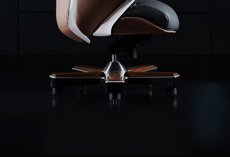 Italian Light Luxury Chiar Leather Boss Office Cowhide Comfortable President Chair Swivel Computer Silla Oficina Furniture