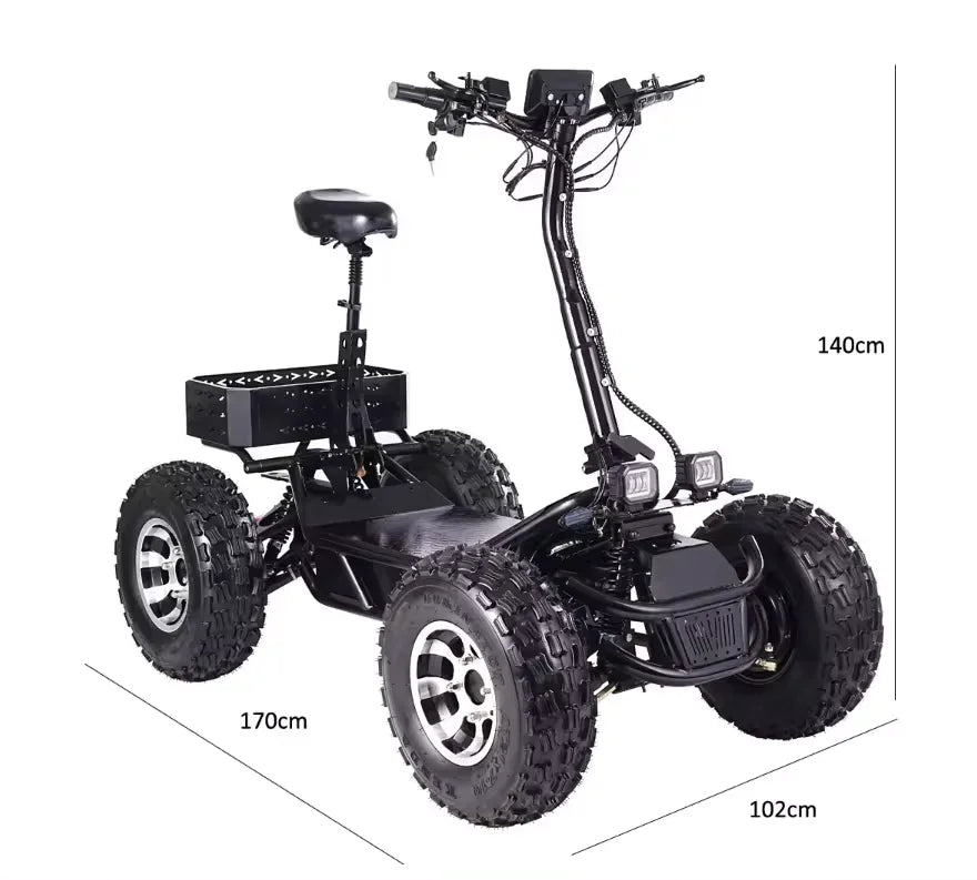Club Product All Terrain 60v 60ah 10000 Watt 4x4 Off Road Scooter Electric Atv Prices Ride on Golf Scooter