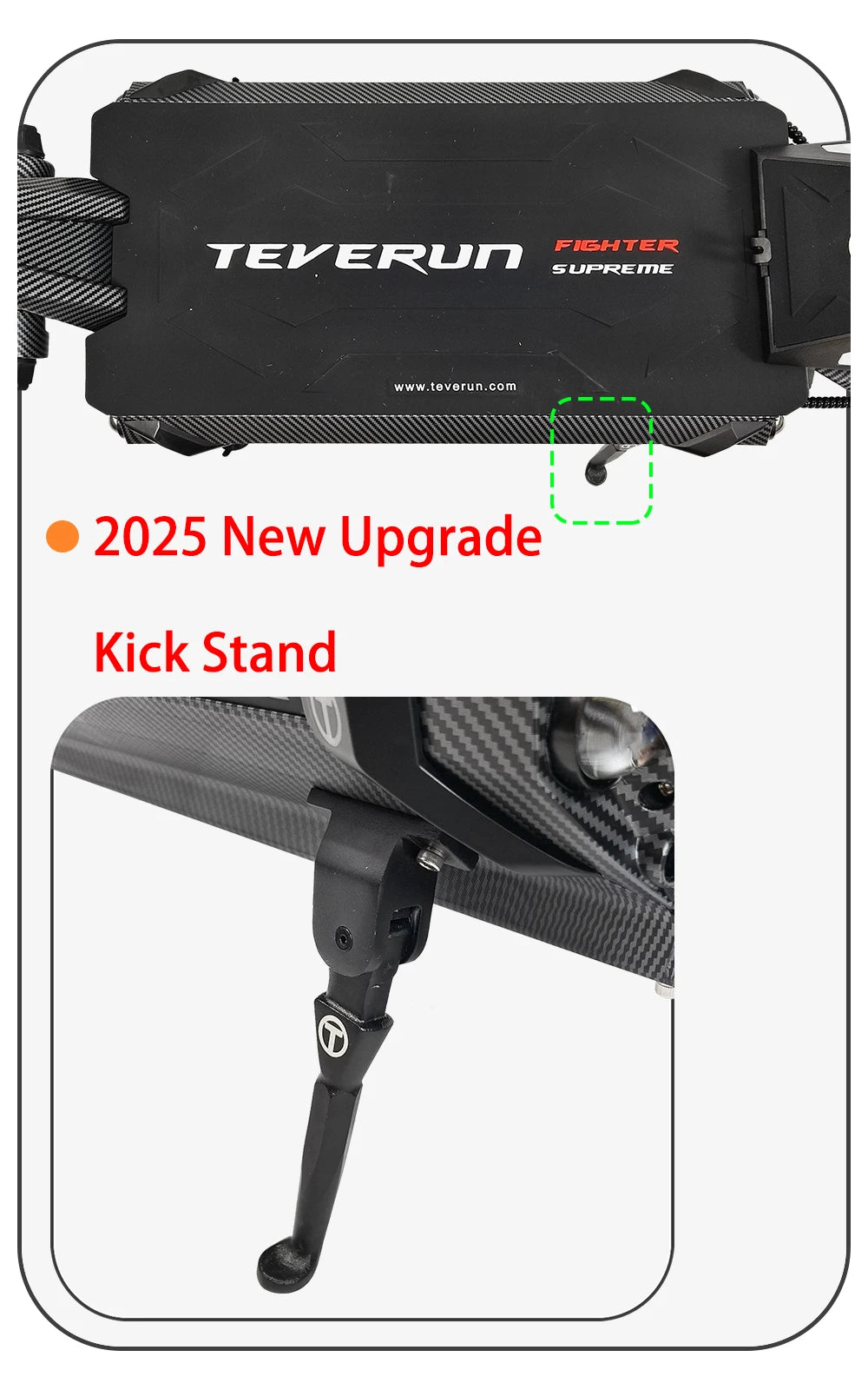 TEVERUN Fighter Supreme+ 7260R V4 2500W*2 Dual Motor 72V 60Ah Battery 4inch Display 4Pistons Brake 13inch Tire Scooter