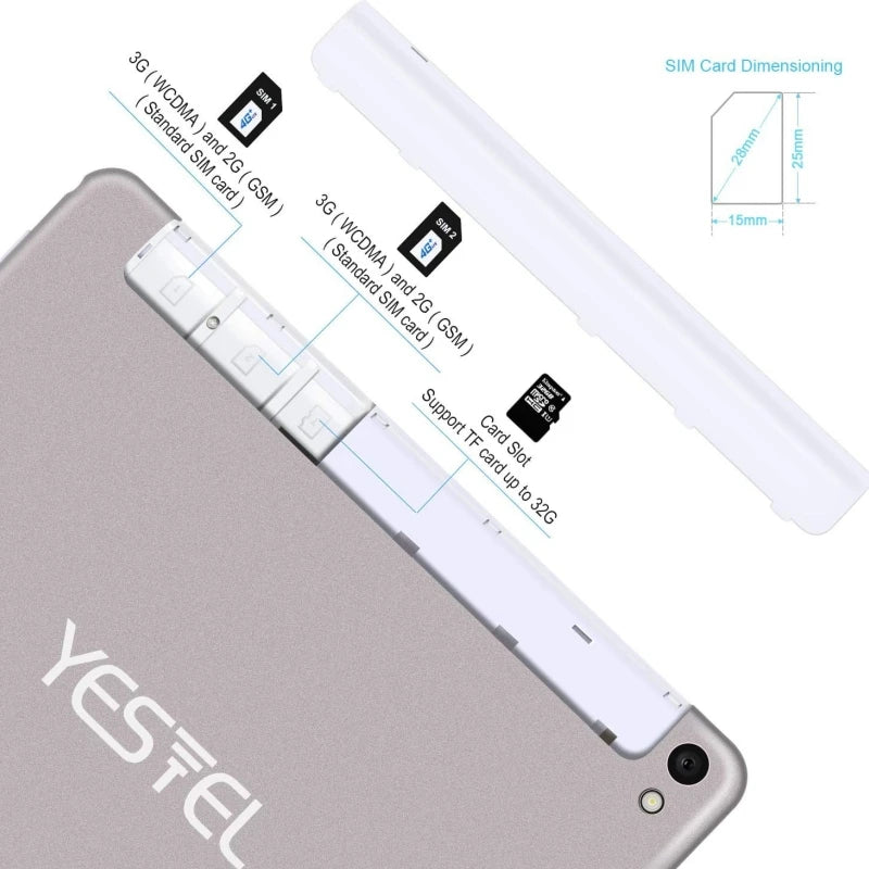 New Sales 10.1 INCH RAM 3GB ROM 32GB X2 Phone Call Tablet PC Android 8.1 CPU A53 1.5 Ghz, Octa-Core MTK6753 1.3GHz