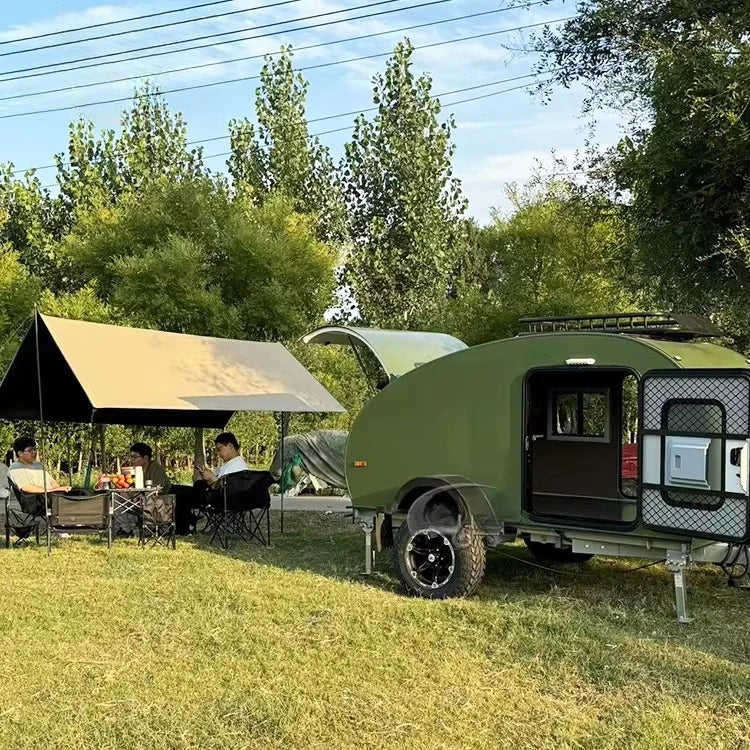 Small Car House Off-road Camping Teardrop  Travel Trailer Caravan Motorhome Camper Van Mini RV Caravan for Sale Malaysia