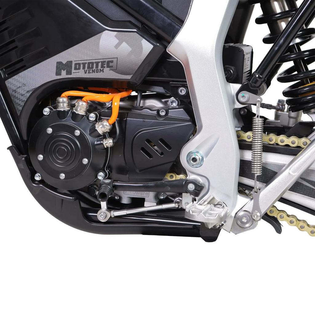 MotoTec Venom 72v Electric Dirt Bike Black