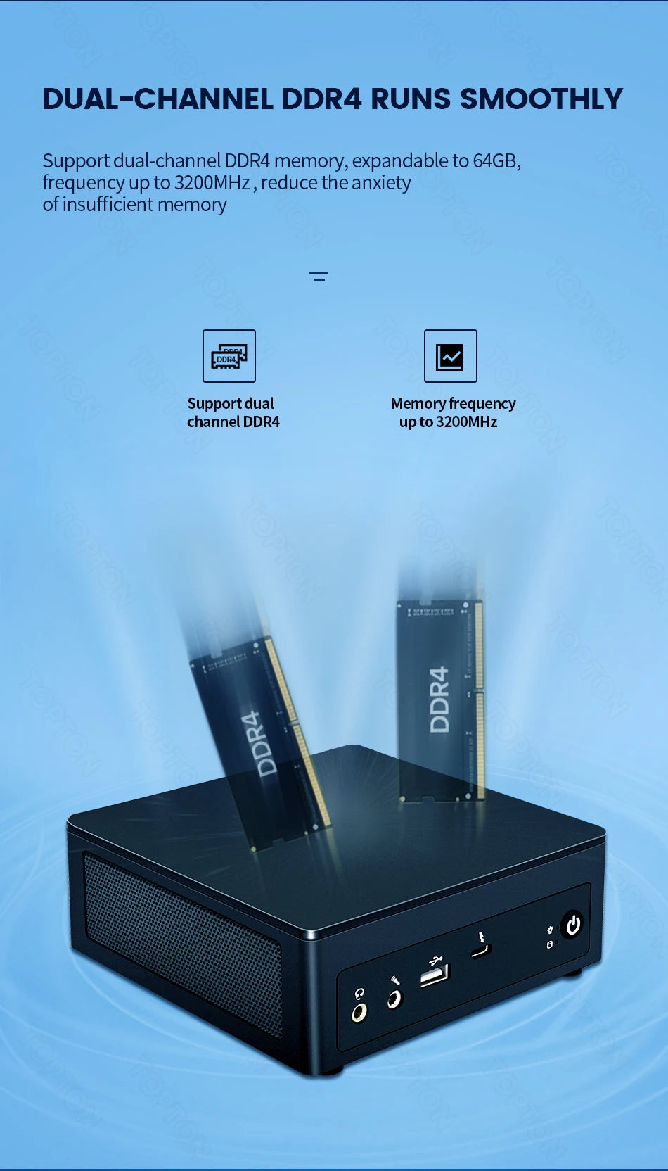 Topton Cheap Mini PC I7 1260P 1165G7 I5 1240P 1135G7 Mini Gaming Desktop 2*DDR4 NVMe SSD 2*HD-MI2.0 DP 8K NUC Computer HD HTPC