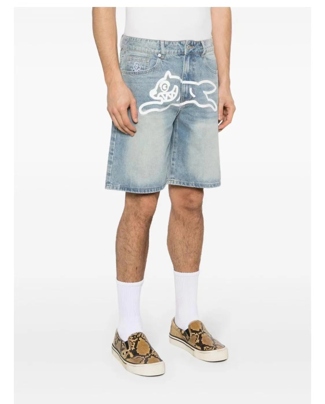 Top Quality Classic Printed Mens Casual Jeans Shorts Zipper Loose Fit Capri Men Denim Shorts Pants