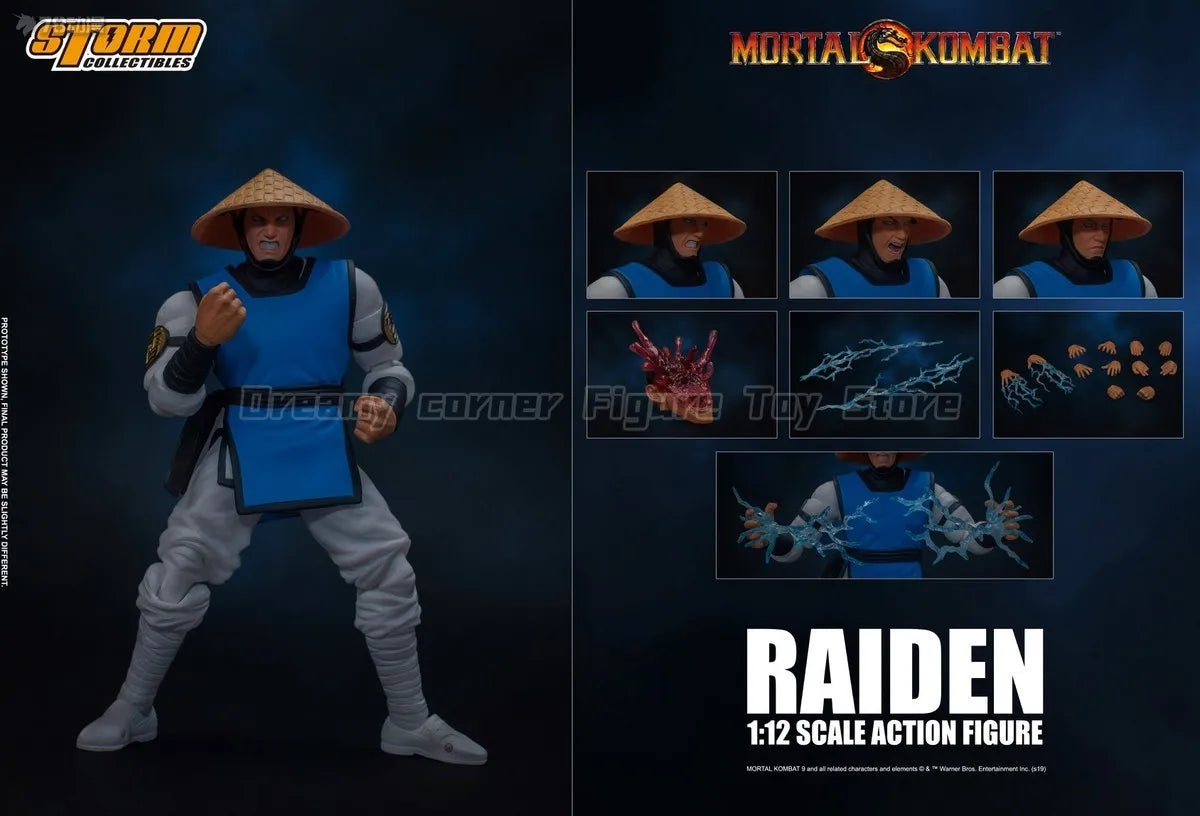 【In Stock】Original STORM COLLECTIBLES Mortal Kombat Series RAIDEN 1/12 Action Figure Toy Model Gift
