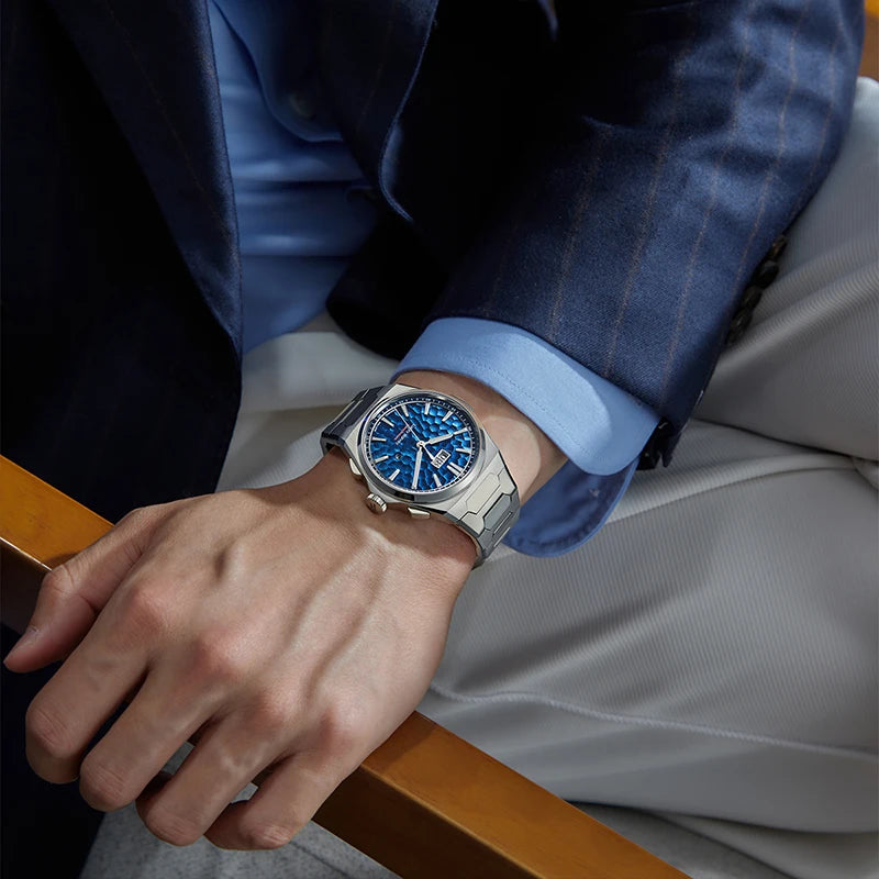 Lucky Harvey Automatic Mechanical Movement Self-sounding Watch Men's Watch Hammer Dial 316L Stainless Steel Fashion Mens Watch