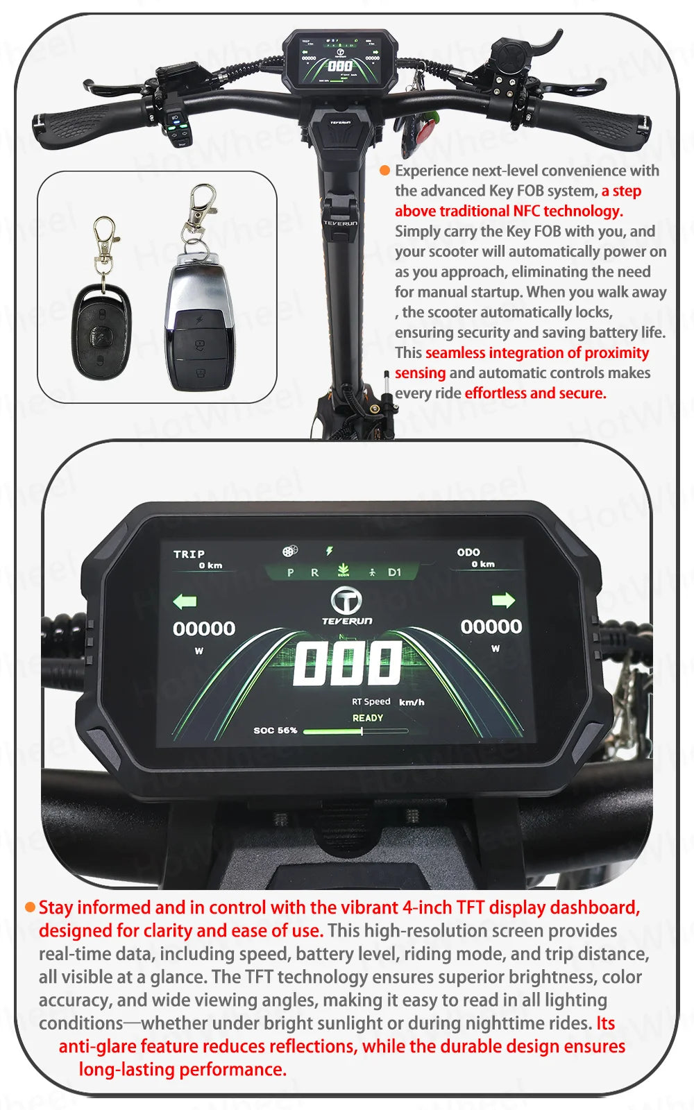 TEVERUN For Supreme Ultra V4 4000W 2000W*2 Dual Motor 72V 60Ah Battery 11inch Tire 4inch Display PKE Four-Piston Brake System