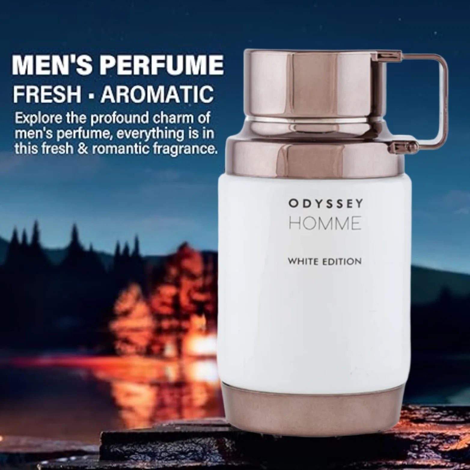 Armaf Odyssey Homme Sky for Men Eau de Parfum Spray, 3.4 Ounce formaldehyde free, EDP， Liquid perfume, lasting flower fragran