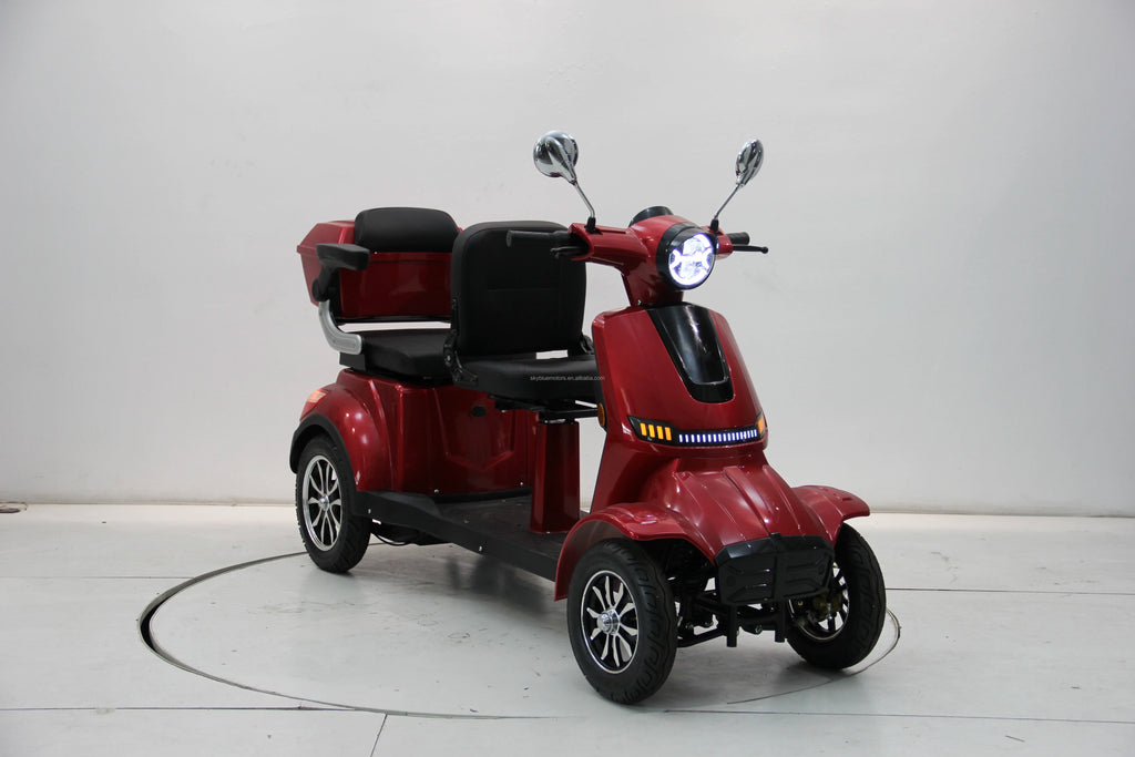 Modification Made in China Low Speed High-Quality Mobility Scooter 1000W 4 Wheel Two-Seat Electric Motorcycle for the Elderly