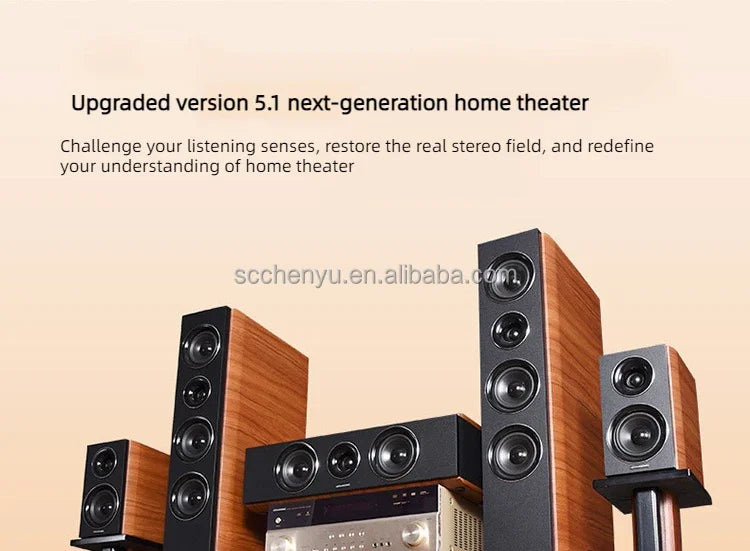 SoundHot Selling 5.1 Home Theater System Wooden Box Powerful Sound Karaoke Speaker Home Theatre Systems