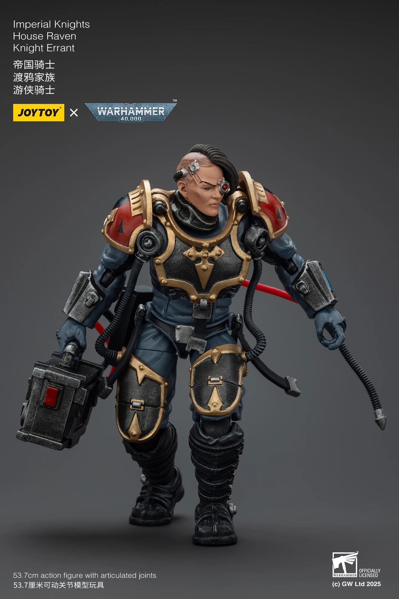 JOYTOY Warhammer 40K 1/18 Imperial Knights House Raven Knight Errant House Terryn Paladin Anime Figures Toys Mech Model