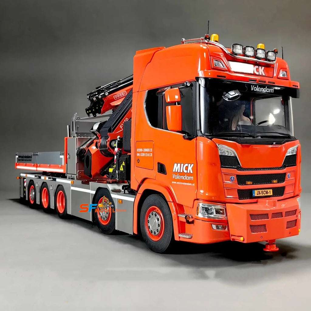 F1650 Crane 10x10 R650 RC Truck 1/14 Hydraulic Crane Truck Metal Model High-end Custom Engineering Machinery RC Car Model Toy
