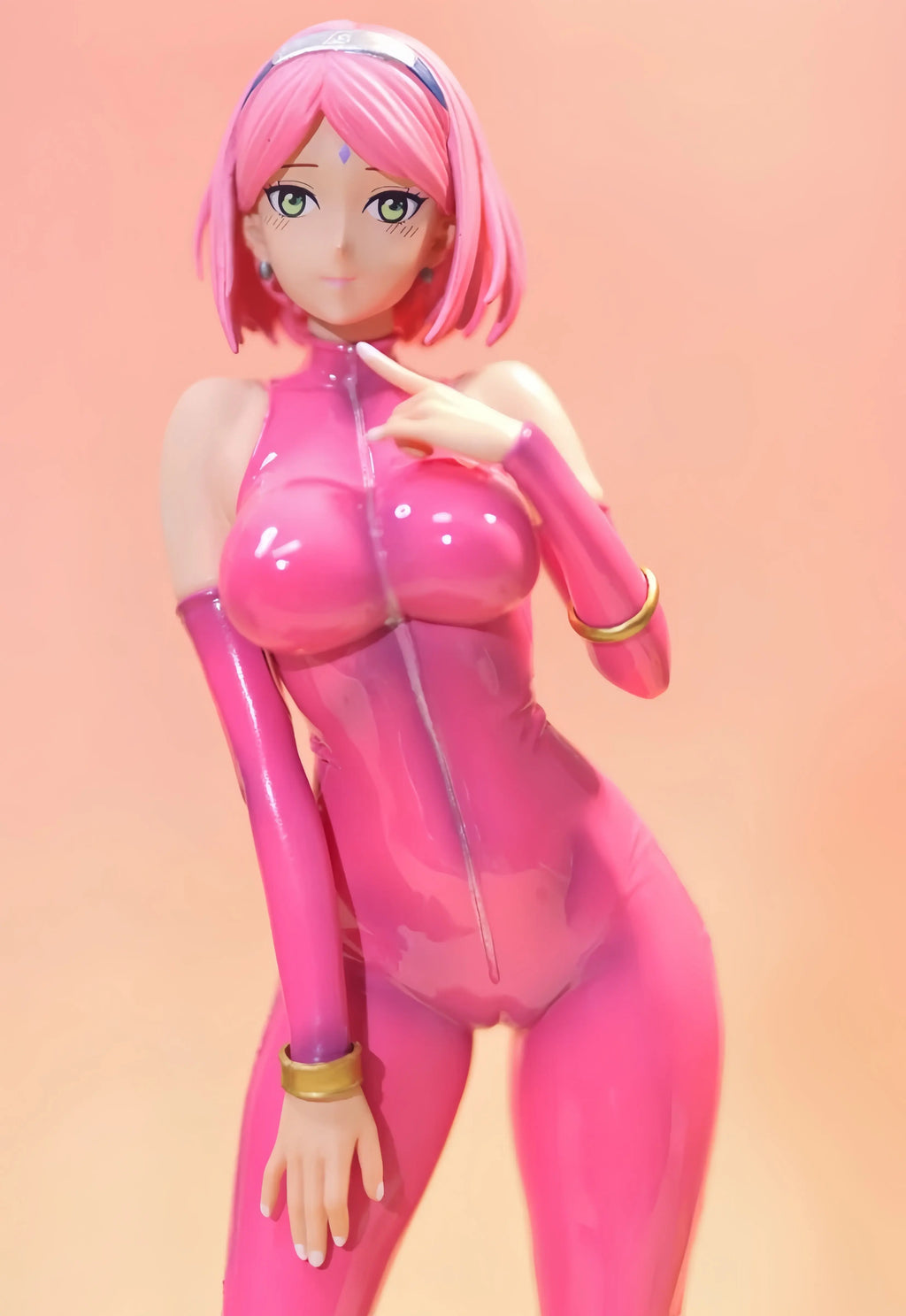 In Stock Naruto Shippuden Haruno Sakura 1/6 Scale Pvc Figure Pink Latex Suit Anime Girl Statue Collectible Model Dolls For Gifts