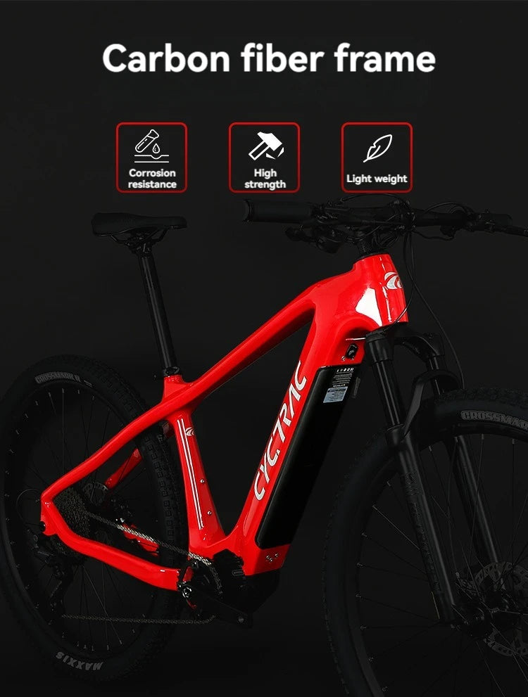 Top Quality Carbon Electric Bike Bafang M510 Mid Motor 250W Mountain Bicycle 29 Inch EMTB With Hidden Battery For Men
