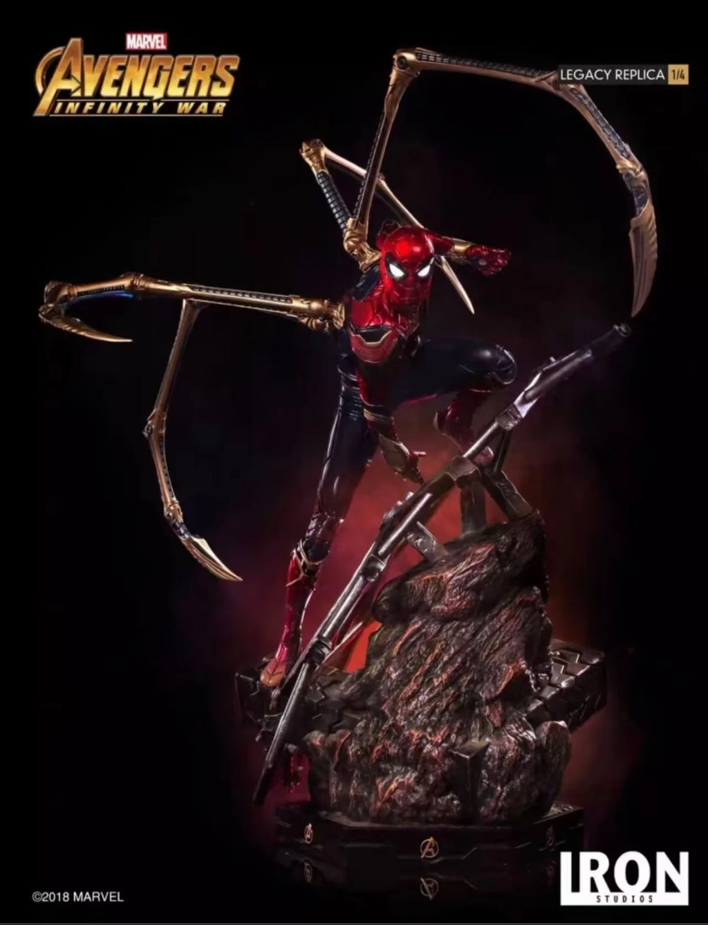New Product In Stock Spider Man Figurine Avengers: Endgame Peripheral Steel Battle Suit Model Ornament Birthday Gift