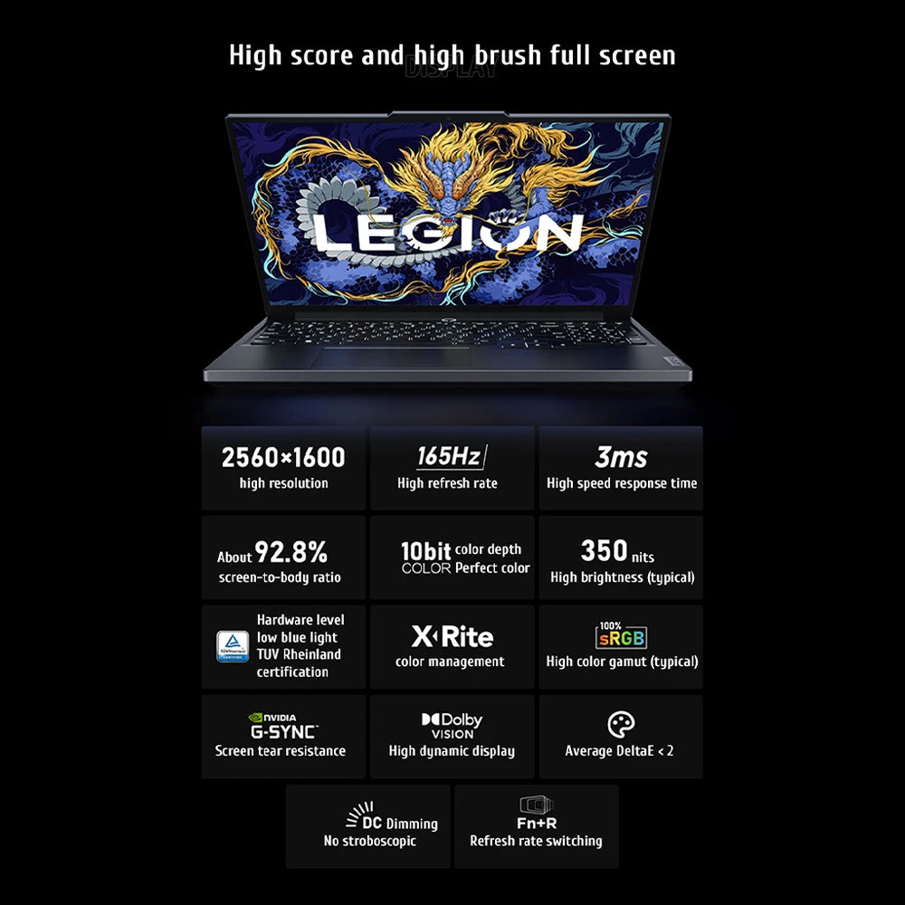 Lenovo LEGION Y7000P 2024 Gaming Laptop 14th Core i7-14650HXGraphics RTX 4050/4060 16-inch 165Hz Screen Notebook PC