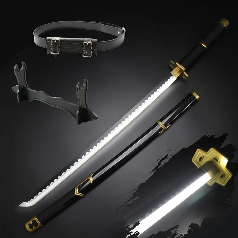 104cm / 41" Roronoa Zoro Katana LED Luminous Sword Role-Playing  Shusui Enma Kitetsu With Sword Holder And Belt