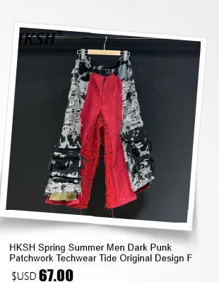 HKSH Original Niche Design Spring Summer Men Floral Casual Pants Simple Light Luxury Waste Land Women Chic Ins Punk Vibe HK22699
