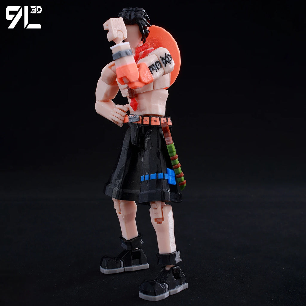 9L3D Printed Anime One Piece Naruto Demon Slayer Dummy13 Lucky T13 Movable Shapeshift Action Figures Mannequin Toys Collectors