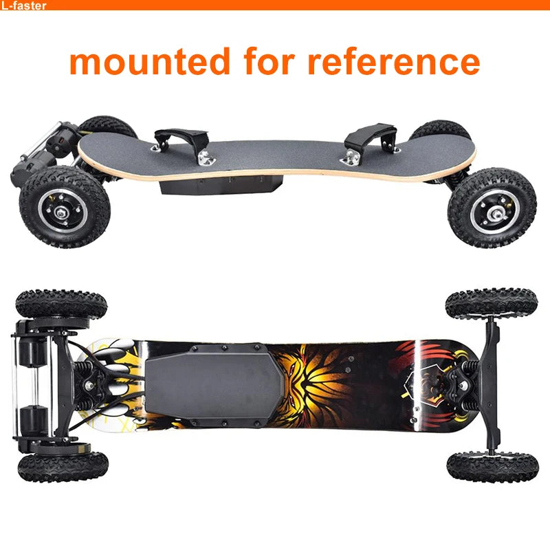 DIY Adult 36V 1650W Dual Motors Electric Longboards 8 Inch off Road Tire Skate Board Kit