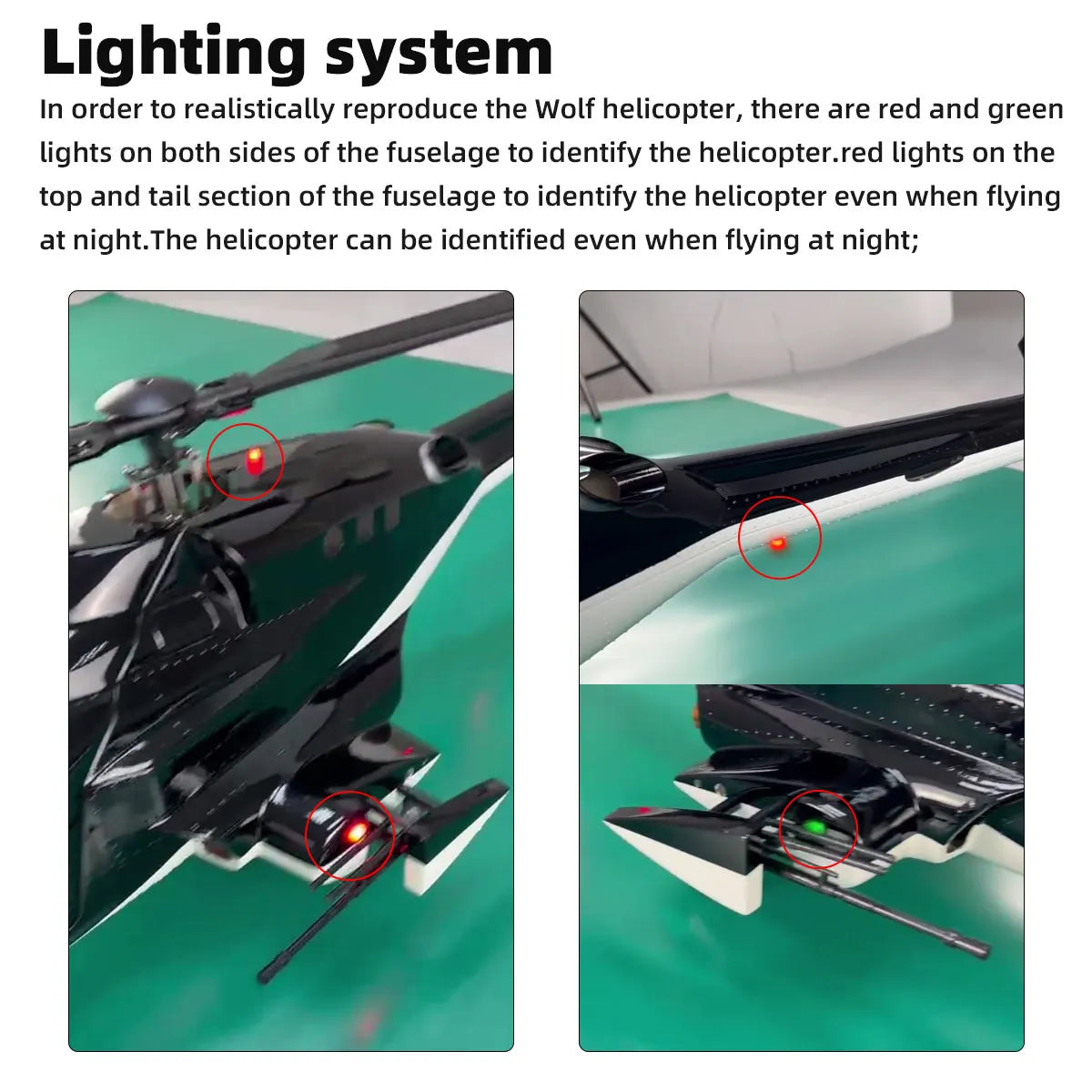 Roban 470 Size Airwolf RC Helicopter GPS Mode X2 Flight Control System LED Lighting System RTF Version