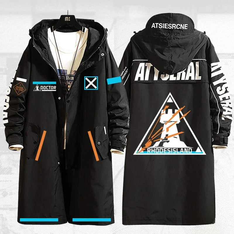 Tomorrow's Ark Game Doctor Blade Nearby Windbreaker Anime Mid-Length Jacket Unisex Youthful Polyester Fiber Zipper Closure