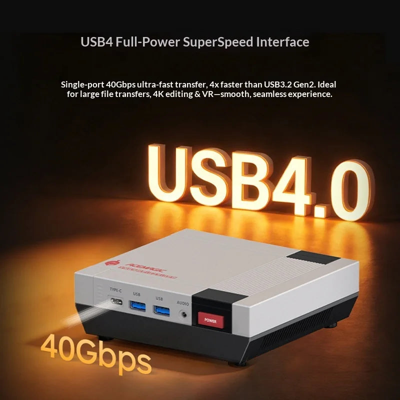 ACEMAGIC X5 Retro Mini PC AMD Ryzen AI 9 HX370 32GB+1TB Desktop Computer WiFi 7+BT5.4 Zen 5 5.1GHz 80TOPS 65W For Gaming Office