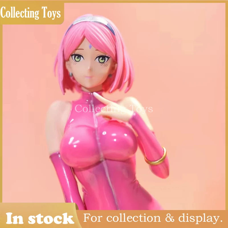 In Stock Naruto Shippuden Haruno Sakura 1/6 Scale Pvc Figure Pink Latex Suit Anime Girl Statue Collectible Model Dolls For Gifts