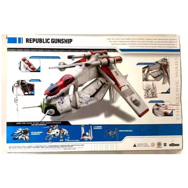 New Original Hasbro Star Wars THE CLONE WARS REPUBLIC GUNSHIP Action Figure Toys Gift Model