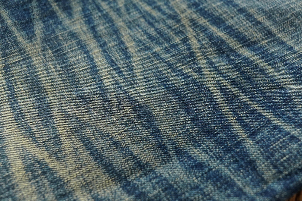 Sauce zhan Bamboo shaped yarn Mens Jeans Selvedge Denim Jeans Distressed Wash jeans for men Straight Fit 14 Oz