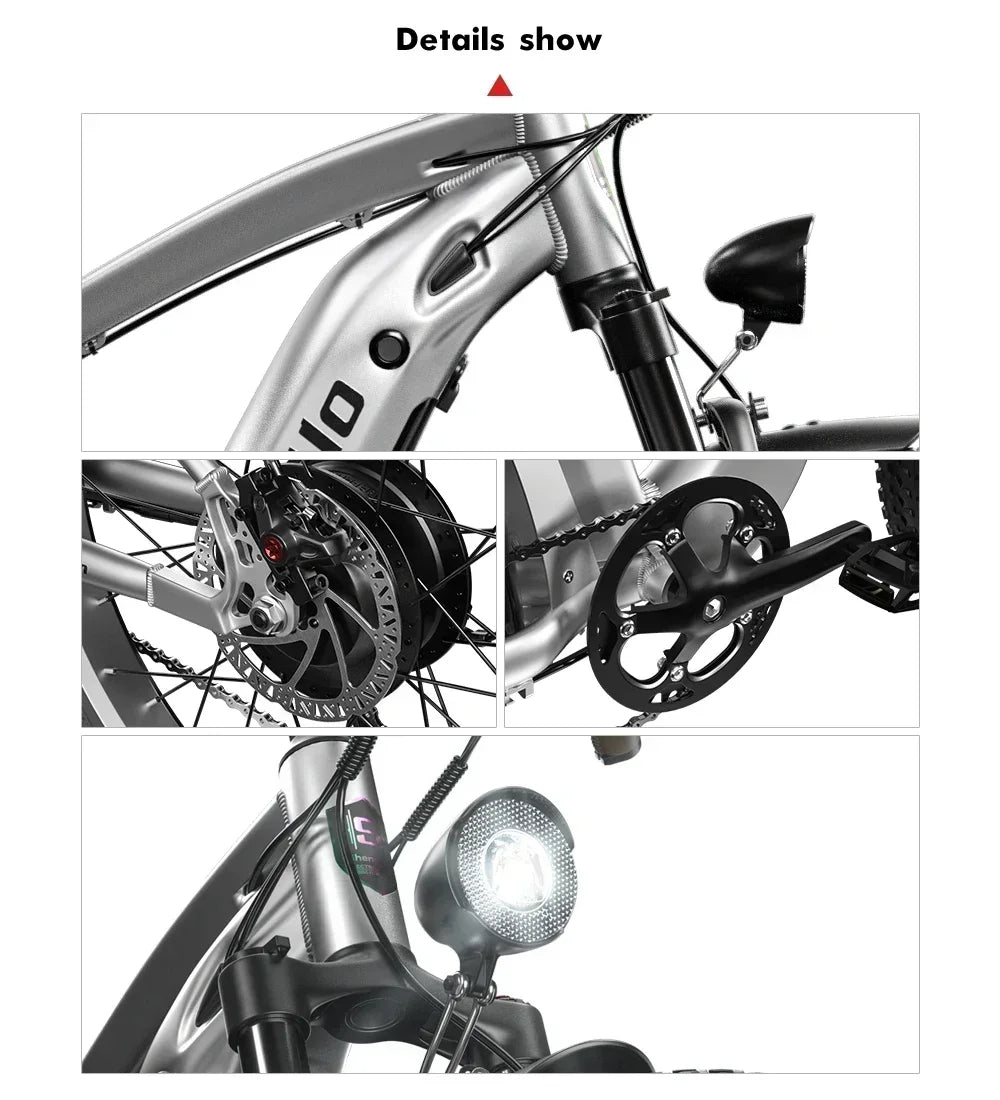 Electric bicycle Shengmilo MX04 1000W Motor 48V 15AH lithium battery Electric Bike 26inch Fat Tire Mountain Off-Road Snow E-bike