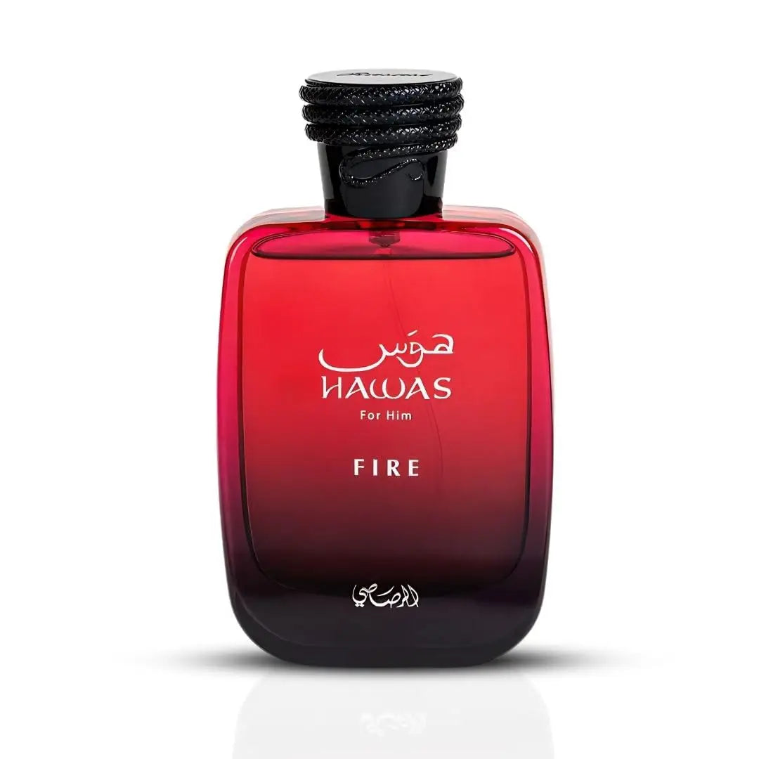 RASASI Hawas Fire Eau De Parfum Spray 100ml (3.4oz) - Bold and Long-Lasting Arabic Perfume with Fiery Essence