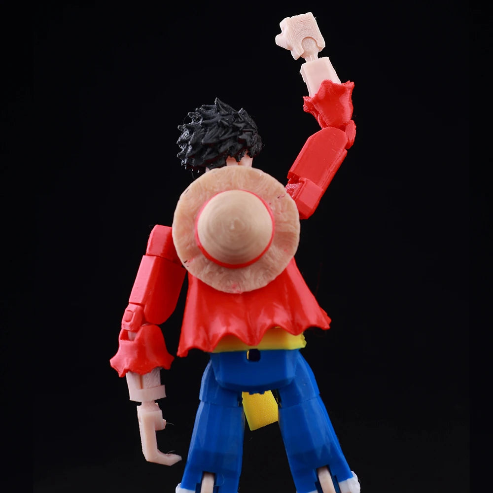 9L3D Printed Anime One Piece Naruto Demon Slayer Dummy13 Lucky T13 Movable Shapeshift Action Figures Mannequin Toys Collectors