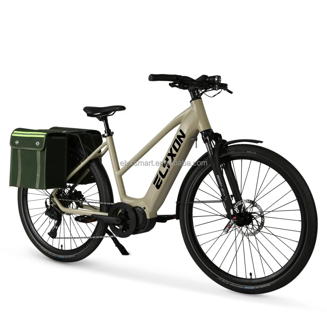 ATV&UTVEuropean Style Silent Mid Motor 250W 500W Step Through Women's Bike 720Wh Trekking Bike Electric Bicycle  700C Wheel Road