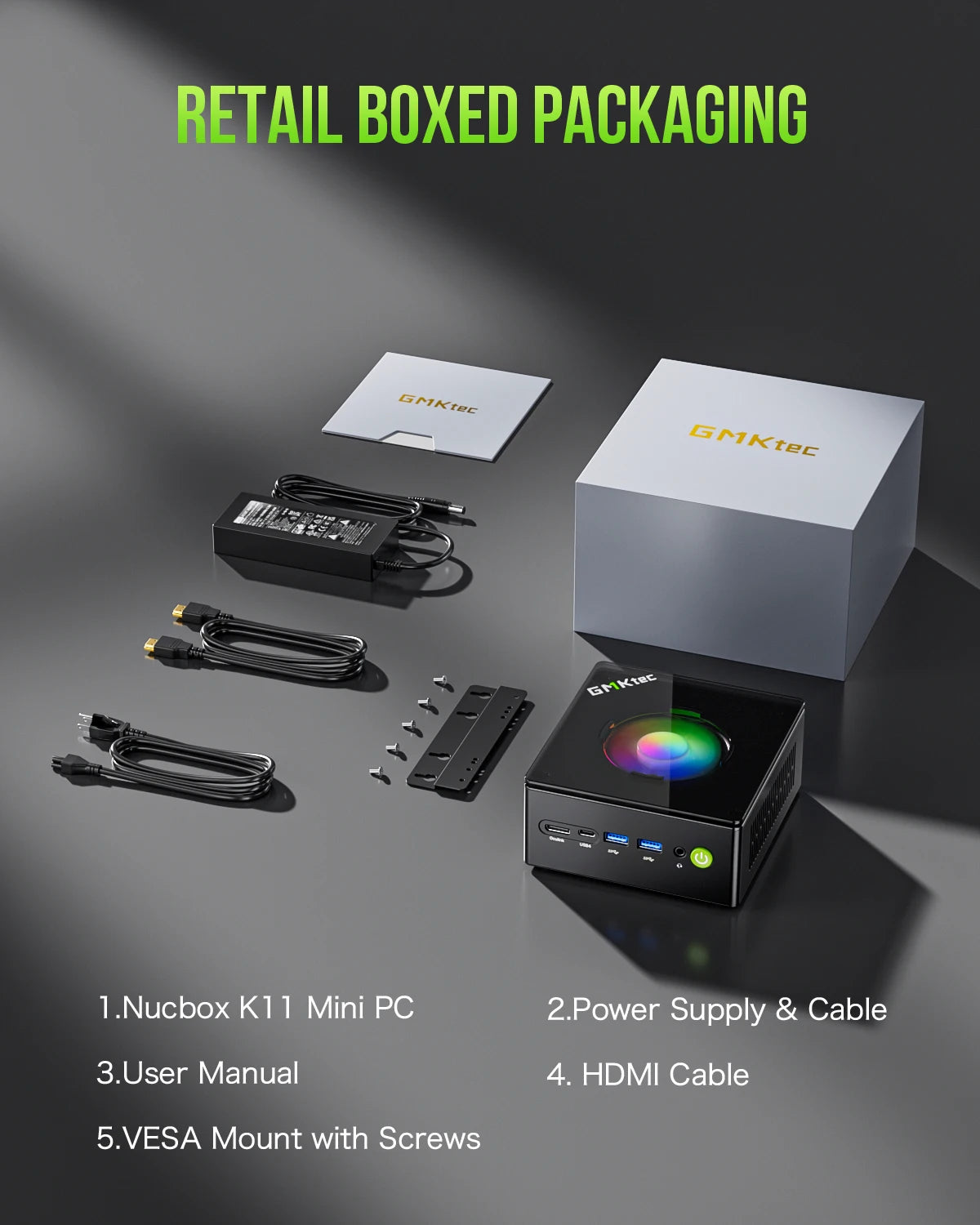 GMKtec Mini PC K11 AMD R9 8945HS Gaming Mini PC 32GB DDR5 1TB SSD Computer PC Mini Computer PC Win11 Pro Gaming PC